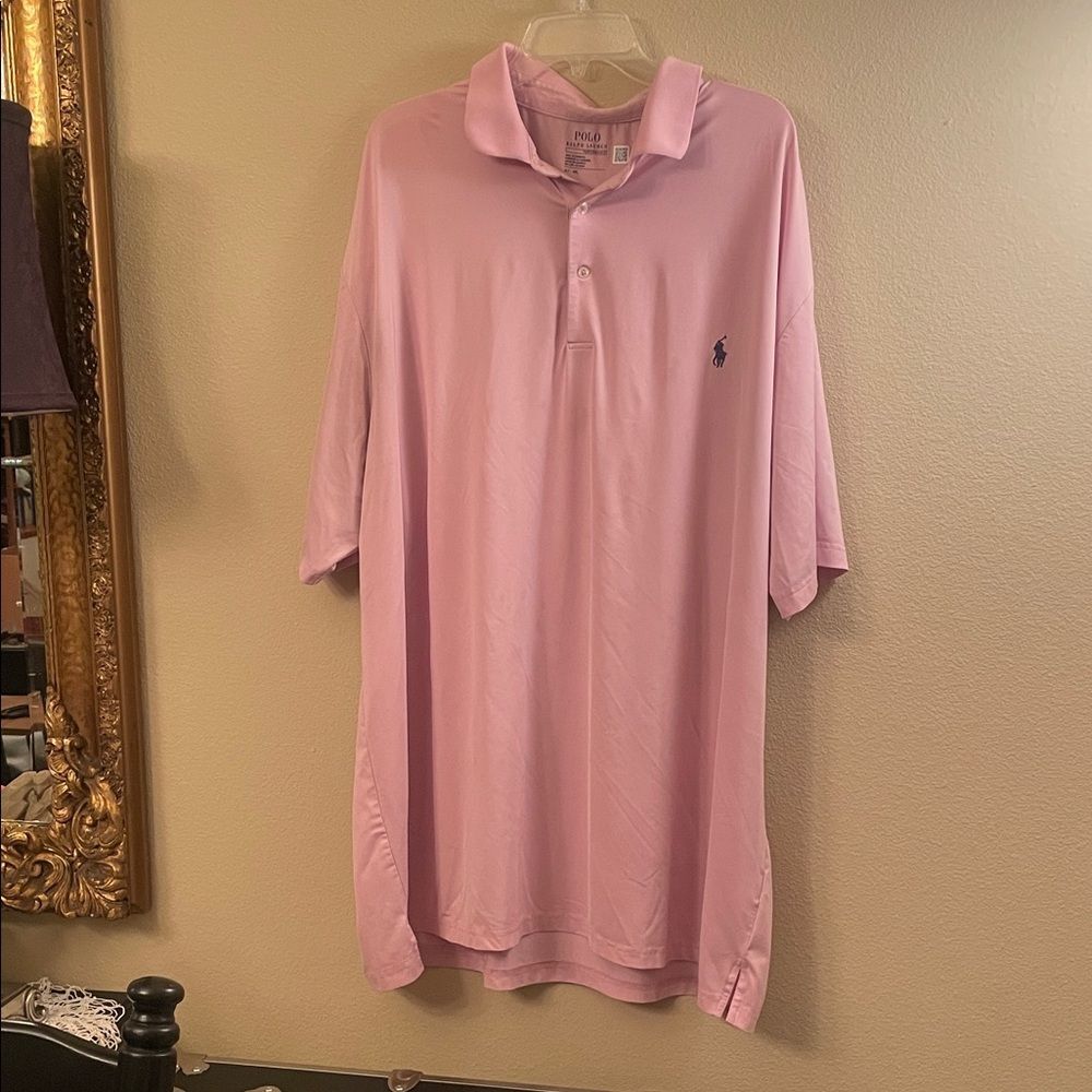 Ralph Lauren Light Pink Polo with Navy Pony